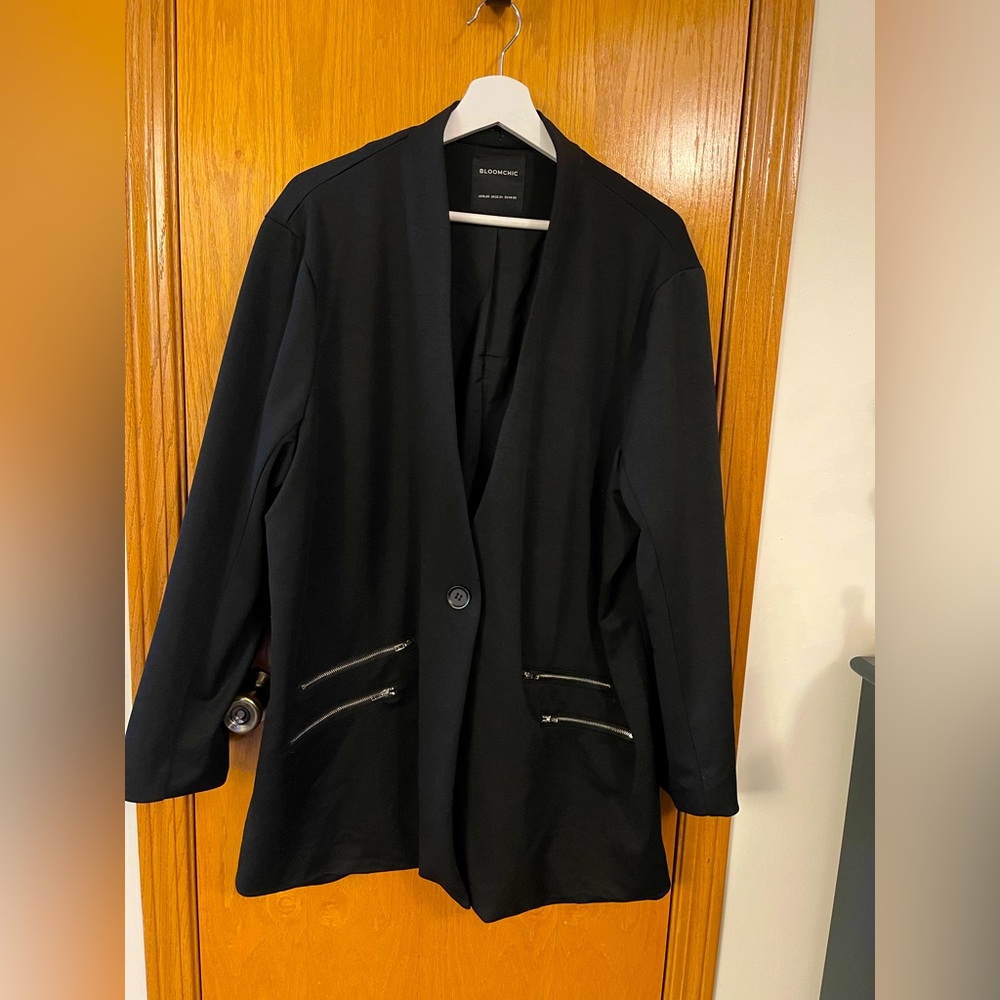 Womens Black Blazer by Bloomchic